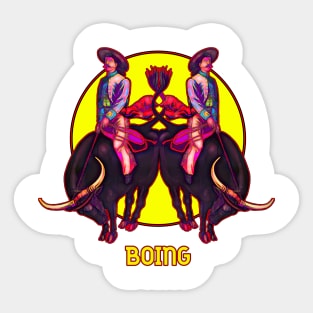 Boing Rodeo Bounce Fantasy Cowboy Sticker